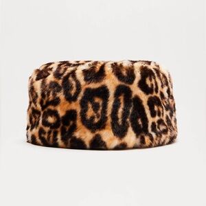 Leopard Print Faux Fur Hat